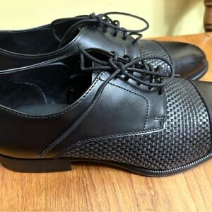 Zara Black Textured Men's Oxfords sz 43